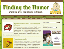 Tablet Screenshot of findingthehumor.com